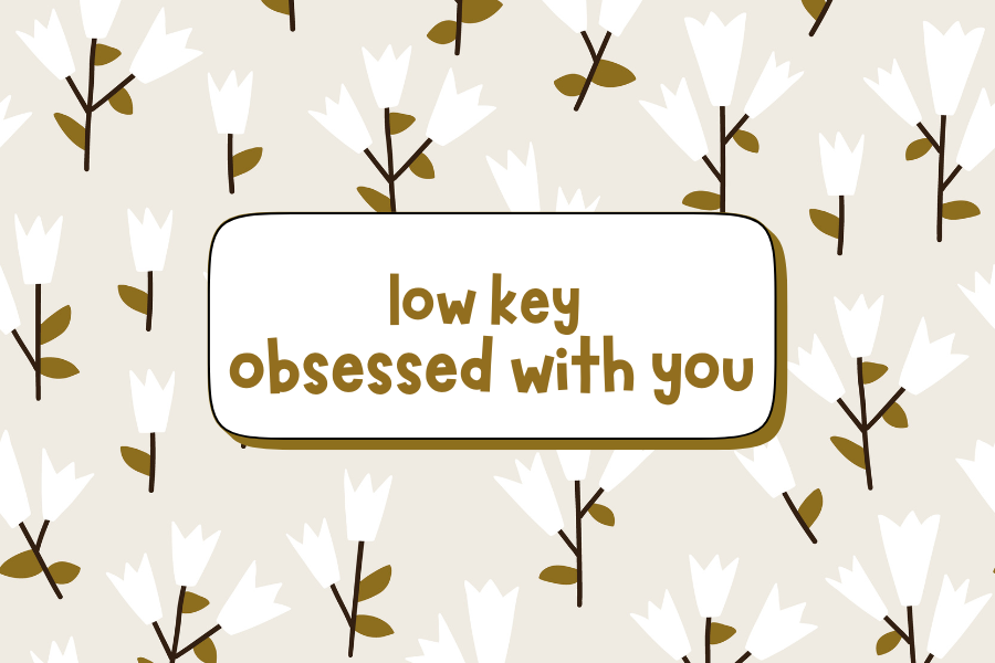 "low key obsessed with you" Card Candles