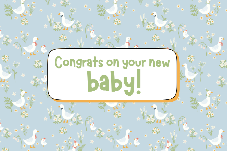 "Congrats on your new baby!" Card Candles