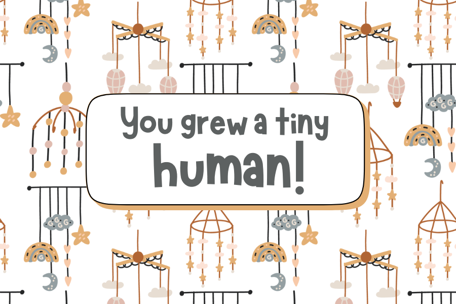 "You grew a tiny human!" Card Candles