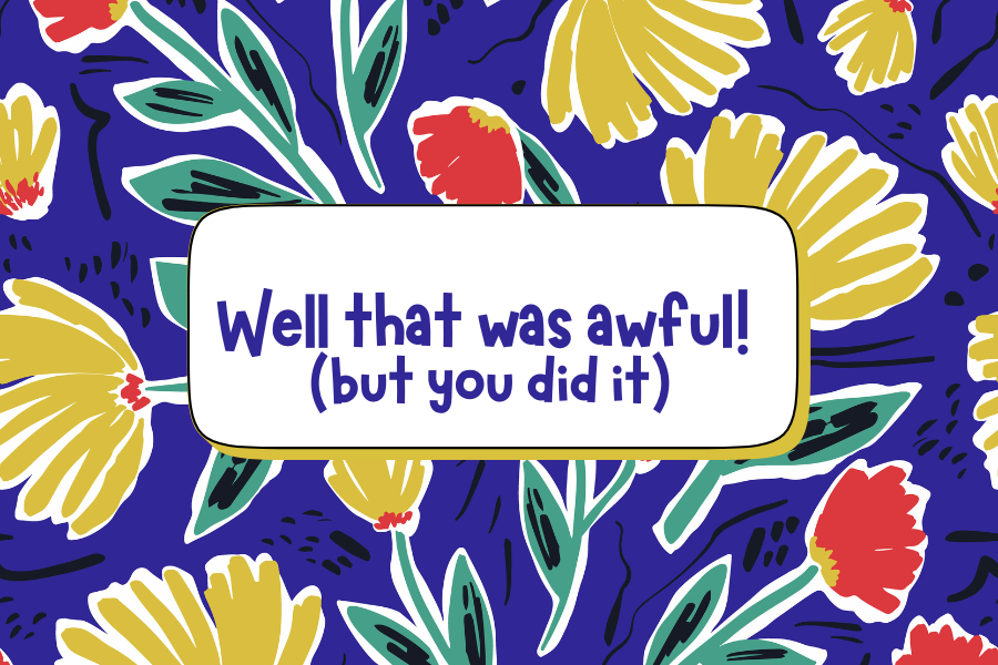 "Well that was awful! (but you did it)" Card Candles