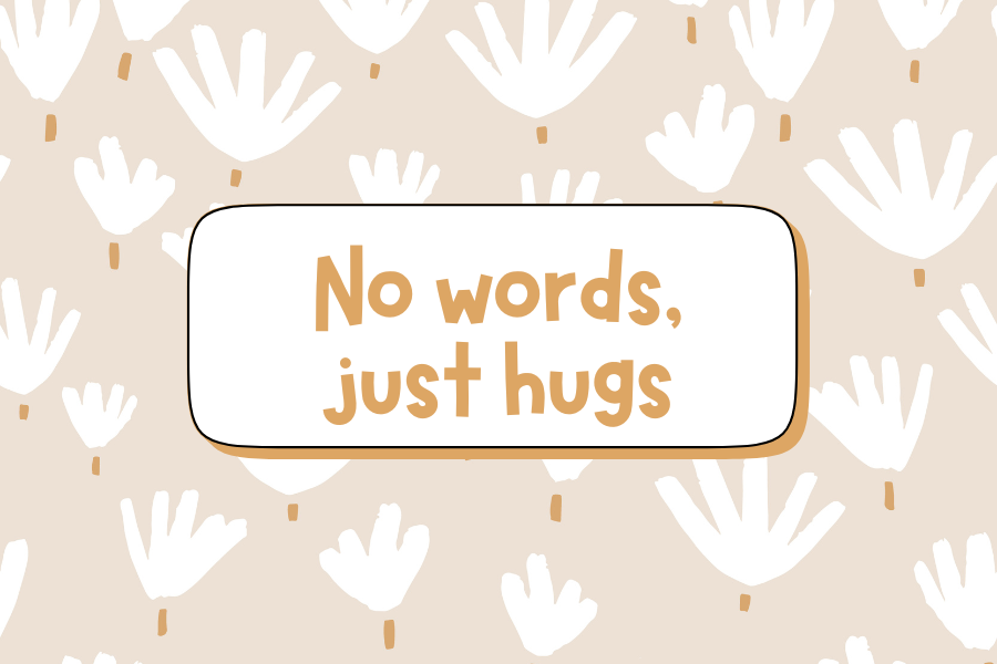 "No Words, Just Hugs" Card Candles