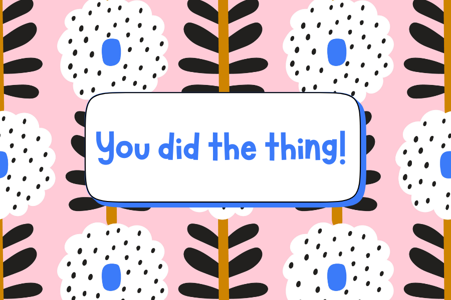 "You did the thing!" Card Candles